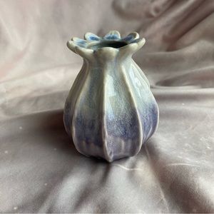NEW Anthropologie - small blue ombre crackle vase
